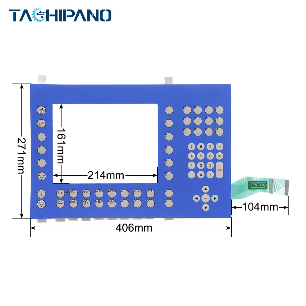 4PP280.1043-K02 for Touch Screen Panel Glass, Membrane keypad 4PP280-1043-K02