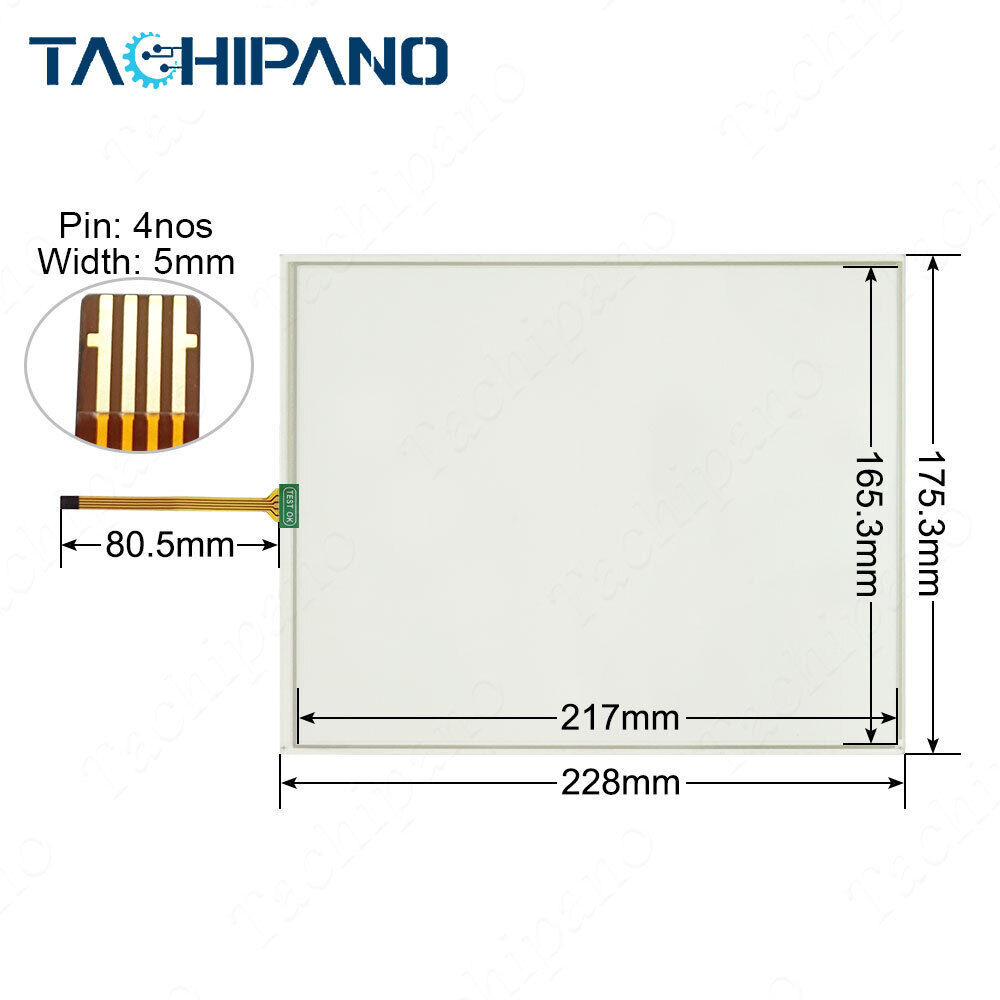 H-series HMI MODEL: H-T100t-N for Touch Screen Panel Glass, Protective film, Button Insert Strip