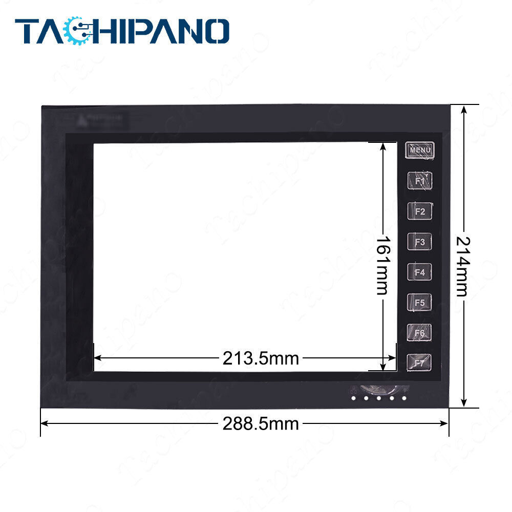 H-series HMI MODEL: H-T100t-N for Touch Screen Panel Glass, Protective film, Button Insert Strip