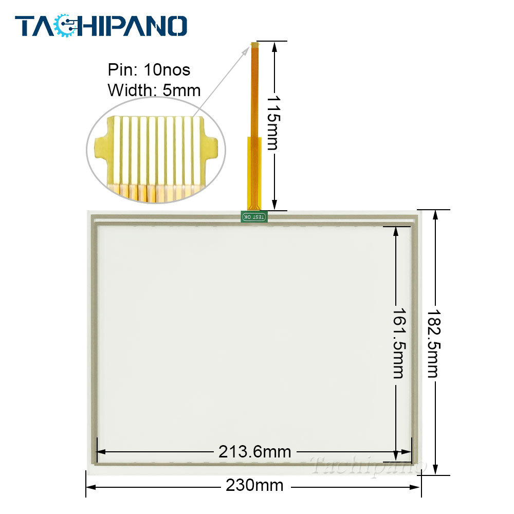 Touch screen panel glass for PH41224496 REV.A P4528-0522-0608