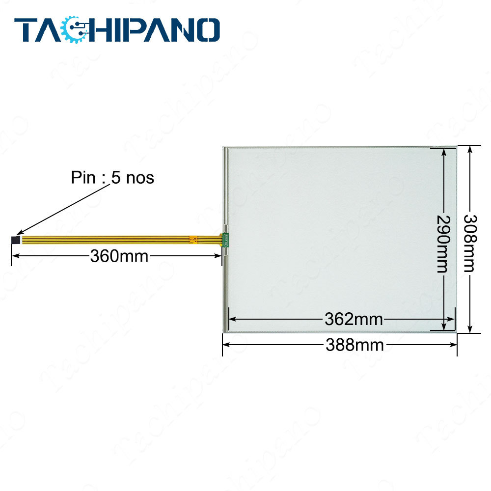 E588071 SCN-A5-FLT17.0-006-0H1-R for Touch screen panel glass