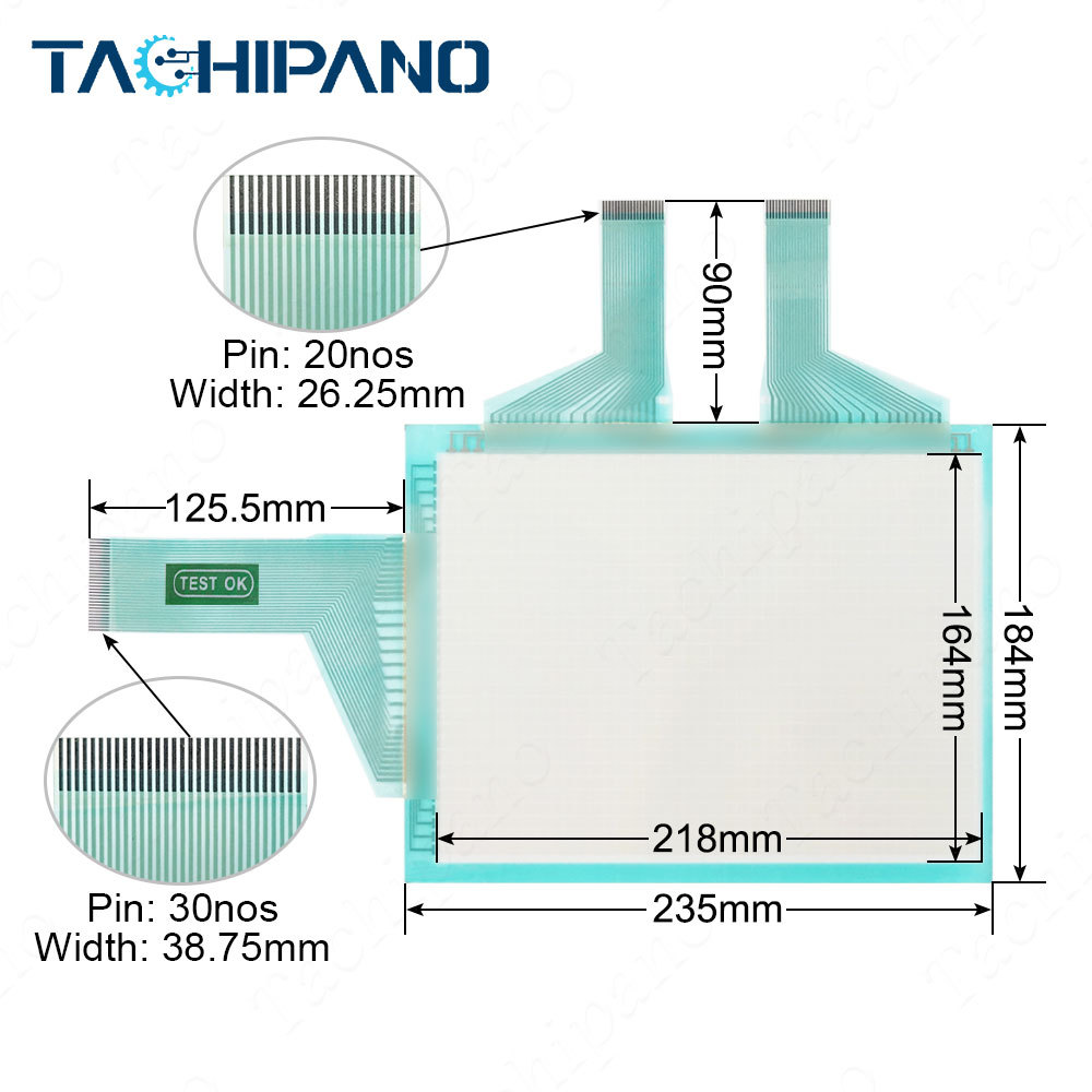 DMC-T2724S1 BKO-C10677H02 for Touch Screen Panel Glass