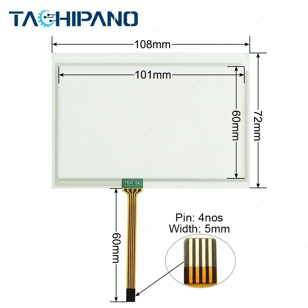 DOP-B05S101 DOP-B05S111 Touch Screen Panel, Protective Film for Delta DOPB05S101 DOPB05S111