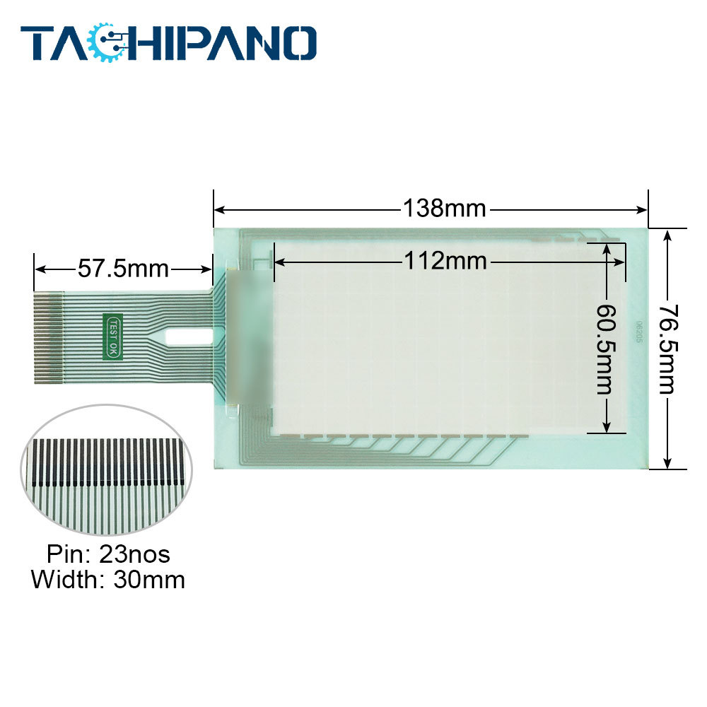 PWS6500S Touch Screen Panel, Protective Film for Hitech PWS6500S-S