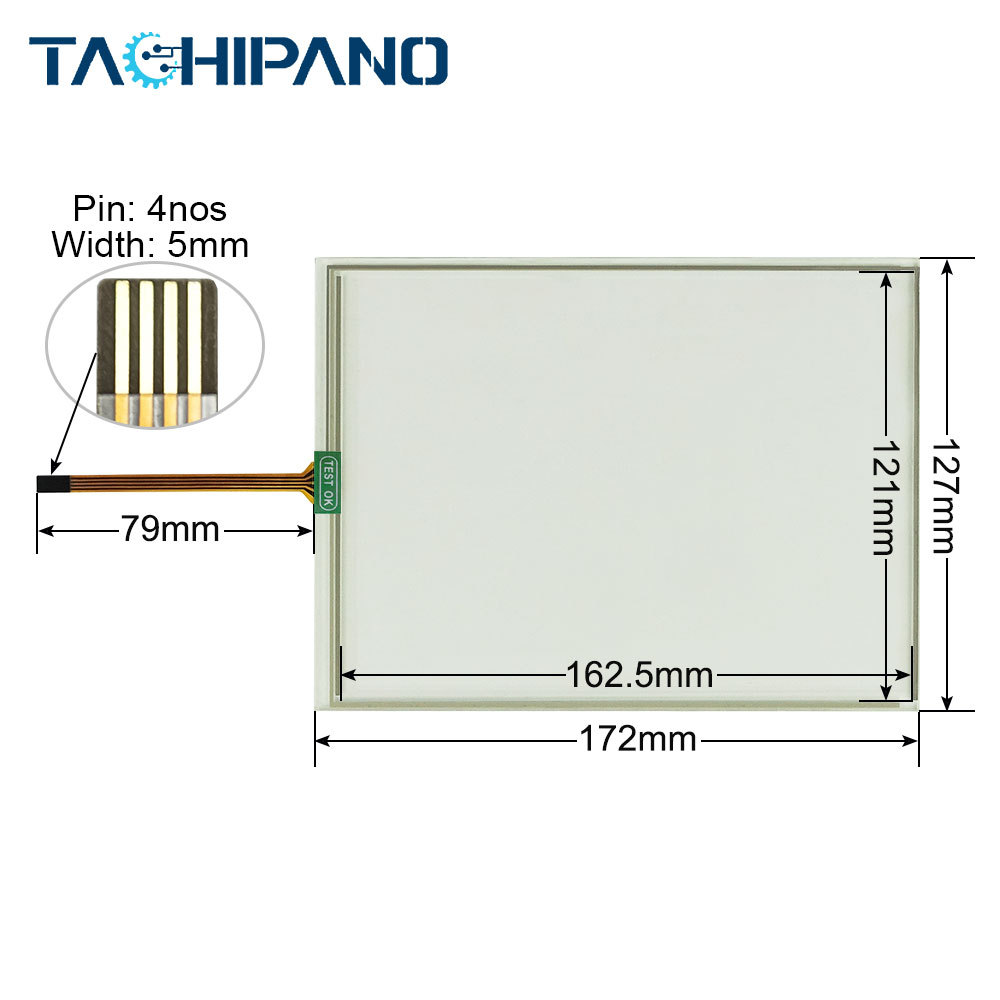 PWS6710T-N PWS6710T-P Hitech for Plastic Case Cover + Touch Screen + Front Overlay + Steel Mounting Clips + Power Supply Connector