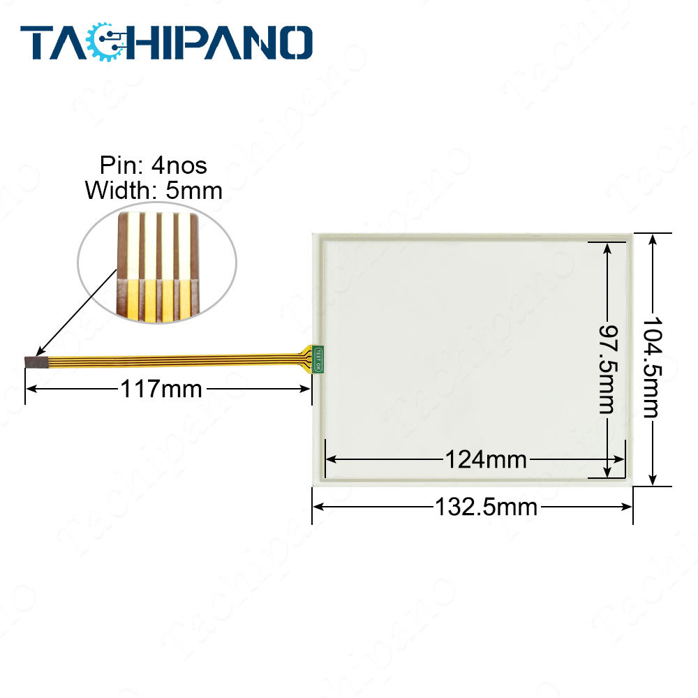 PWS6A00T-N PWS6A00F-P Hitech for Plastic Case Cover + Touch Screen + Membrane Keypad + Steel Mounting Clips + Power Supply Connector