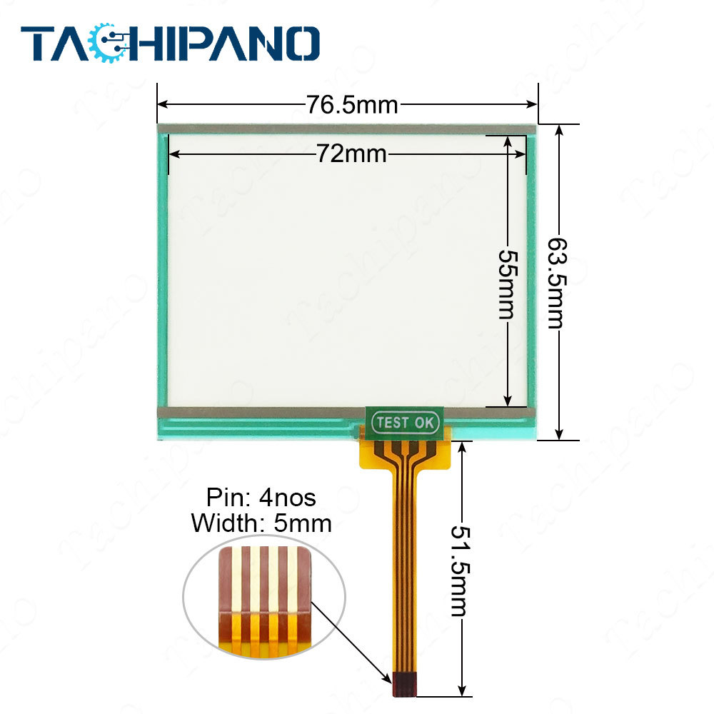 MBKT107/151623107 NT986-V01 for Touch Screen Panel Glass + Adapter Cable