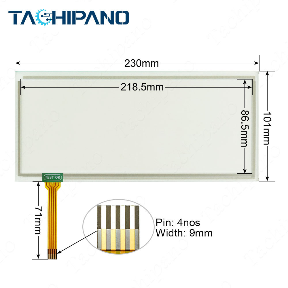 Touch screen for RES-7.7-FG8 RES-7.7-FG80001 Touch Panel Glass