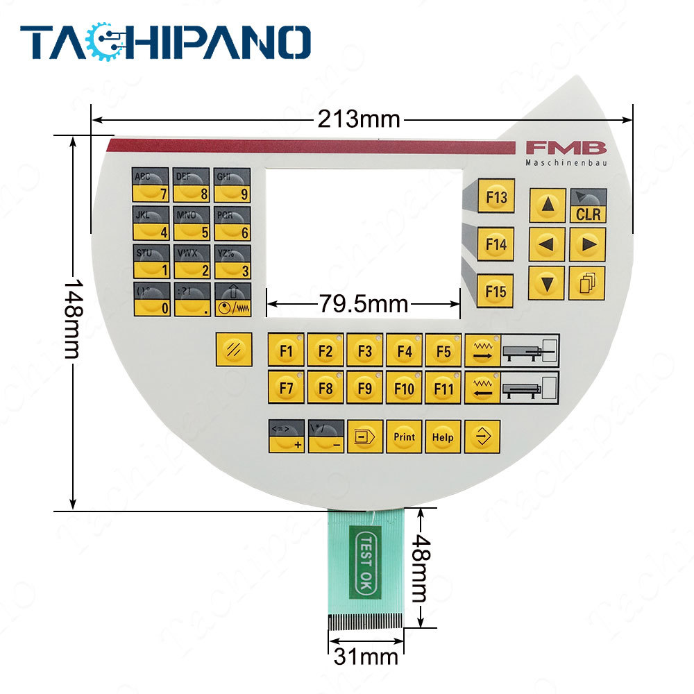 Membrane Keyboard for VCH08.1-EAB-064ET-A1D-064-DS-E1-PW Keypad