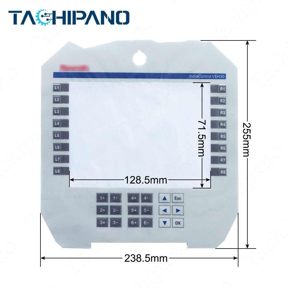 Membrane Keyboard for VEH30.2BNN-512ET-A2D-4G0-BS-E2-FW Keypad Switch