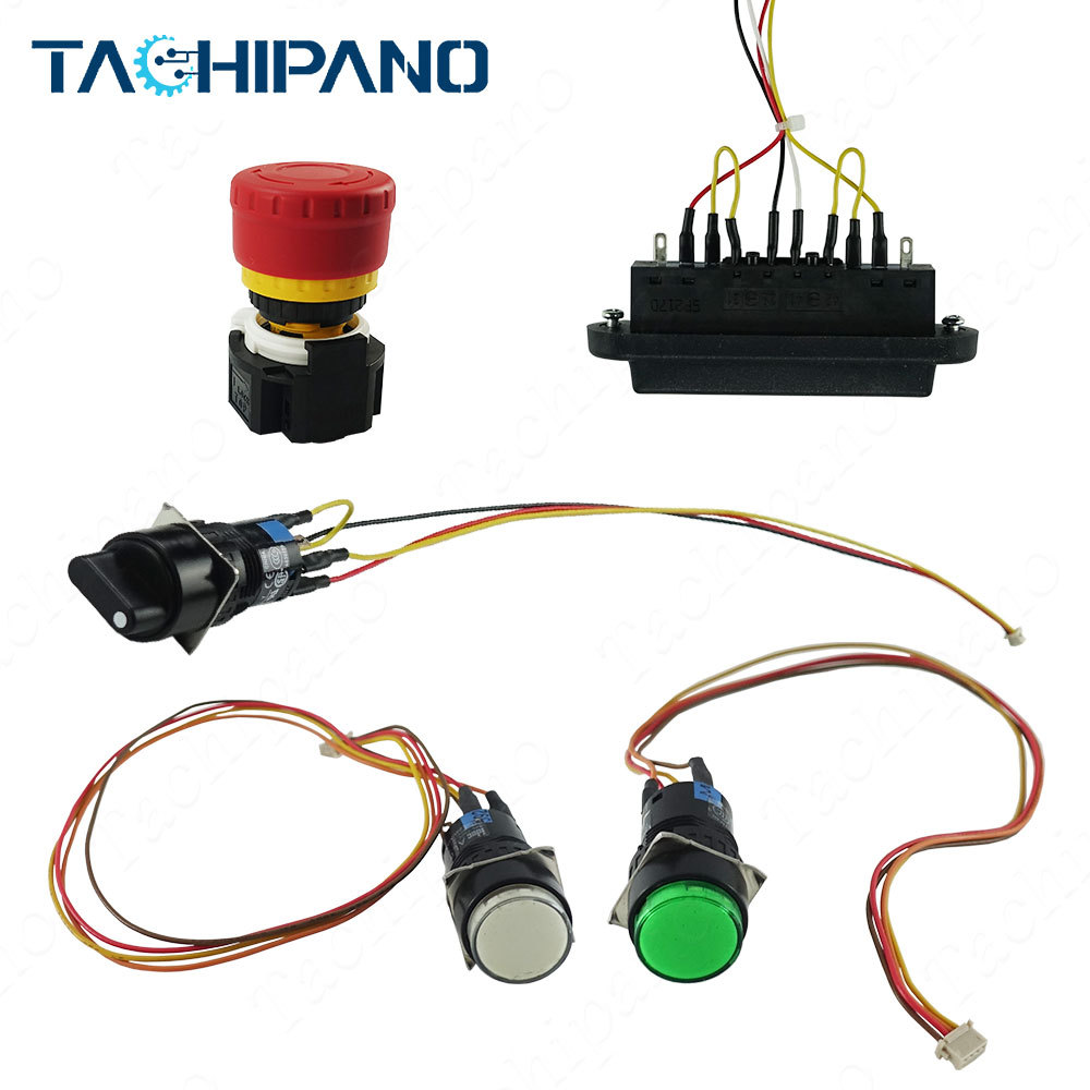 NX100 JZRCR-NPP018-1 Switch with Line for Yaskawa Teach pendant Green Button, White button, Selector Switch, E-stop button, Enable switch