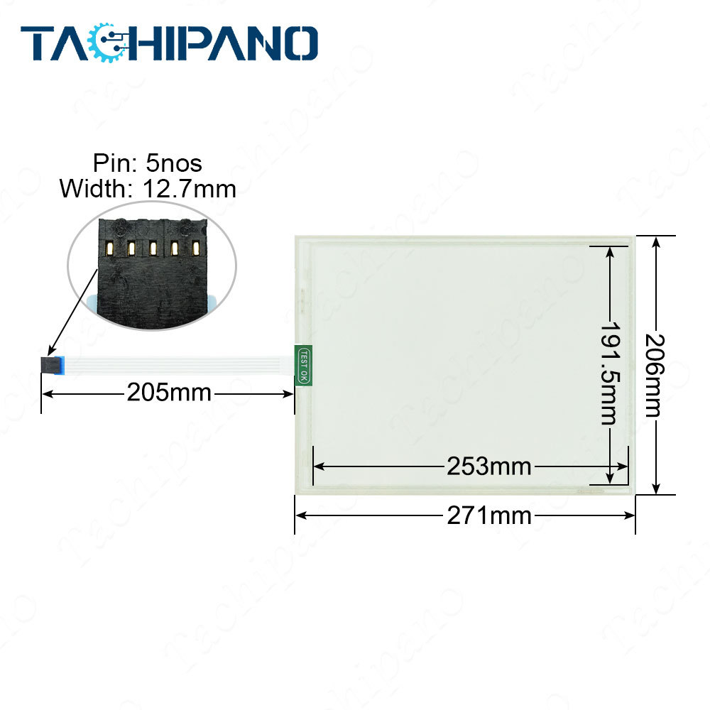 Touch screen for HITACHI INK JET PRINTER Model: RX-SD160W Touch Panel Glass