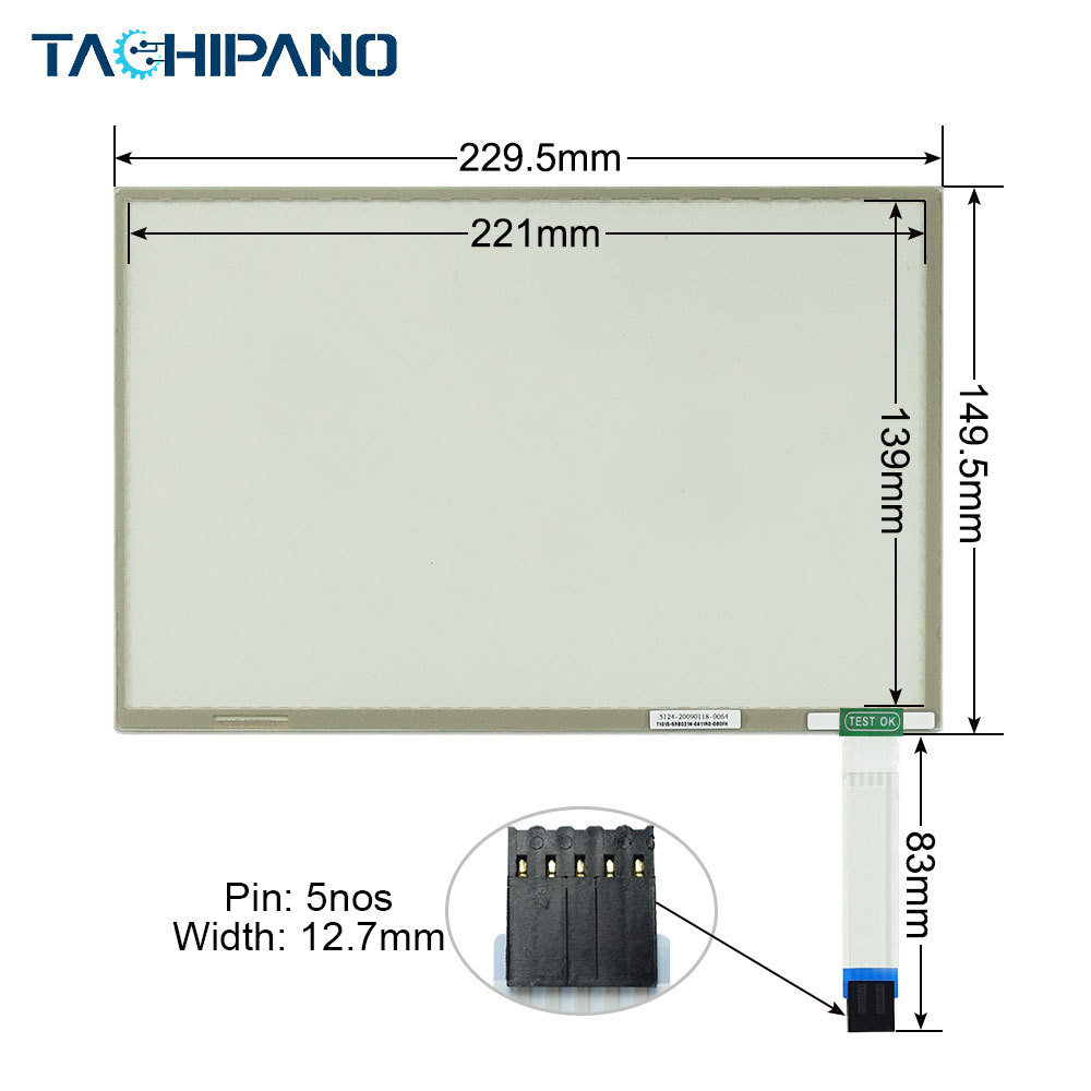 Touch screen for 101S-5RB021 Touch panel glass