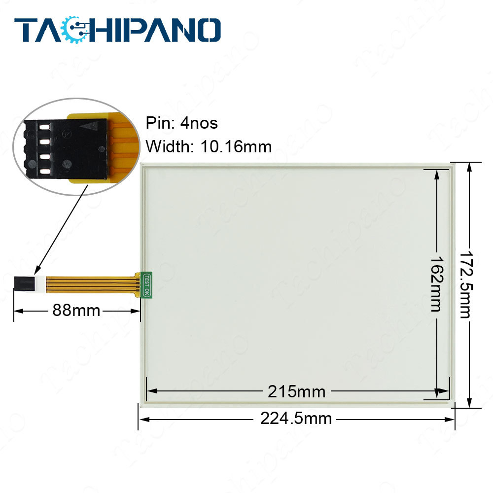 Touch screen for T105E-5RBD01N-0A18R0-070FB-C Touch panel glass