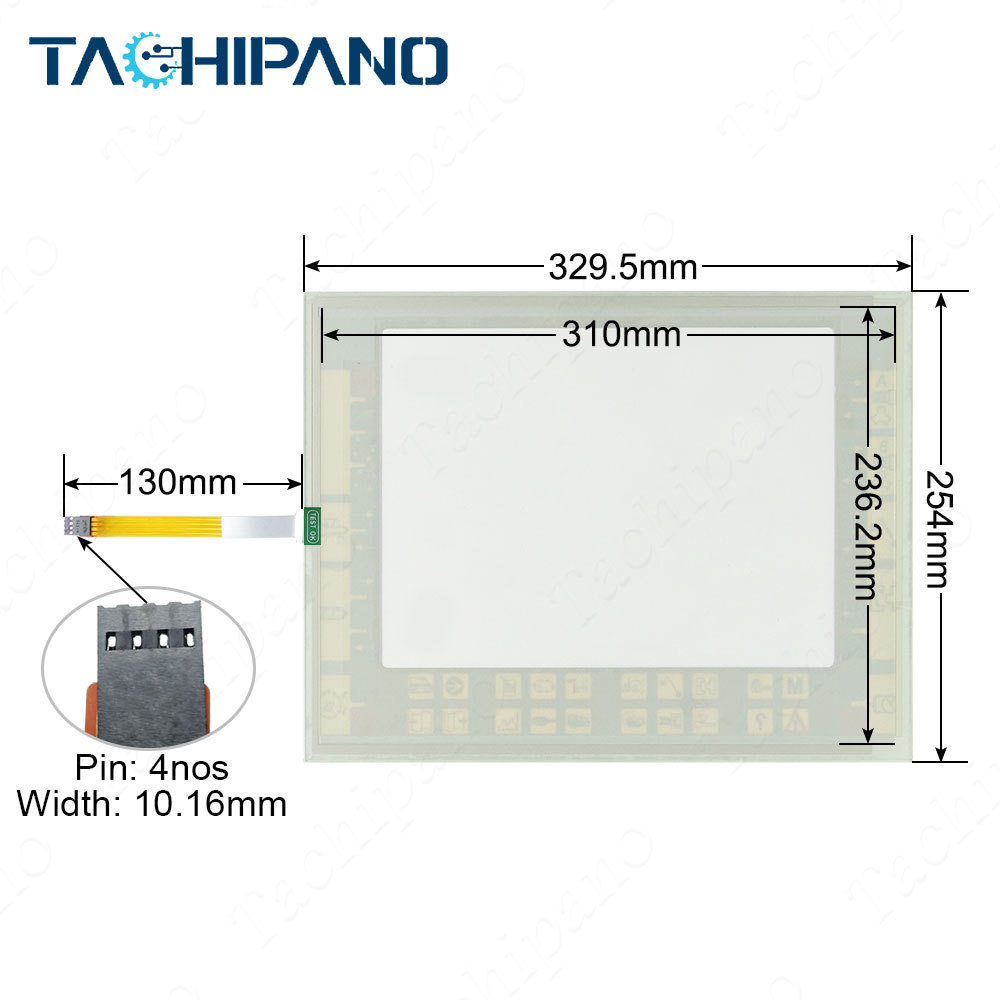 Touch screen for SV1215S-02C Touch panel glass with Protective film