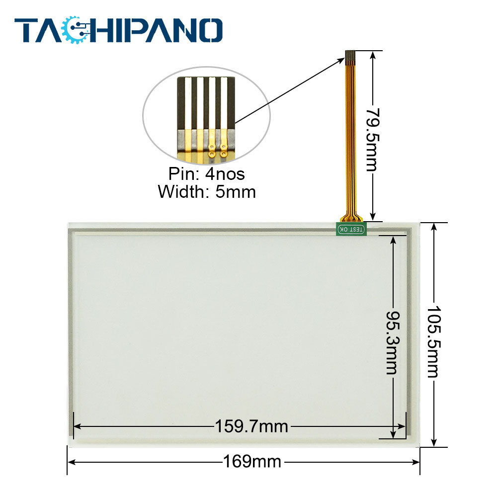 Touch screen for MCGS TPC7062KX TPC7062KW TPC7062KT TPC7062TX Touch panel glass with Protective film