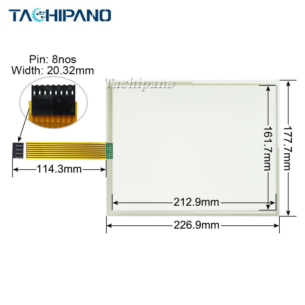 Touch Screen for HANDTMANN VF616 Glass Panel with Membrane Keypad Keyboard