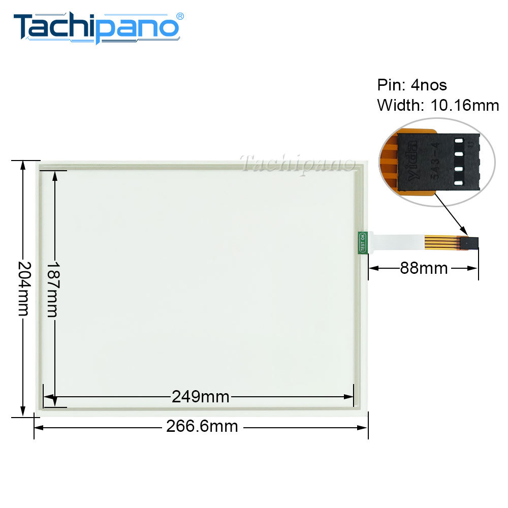 Touch Screen for JC-P104V24-A JC-P104V24-AB Glass Panel with Membrane Keypad Keyboard