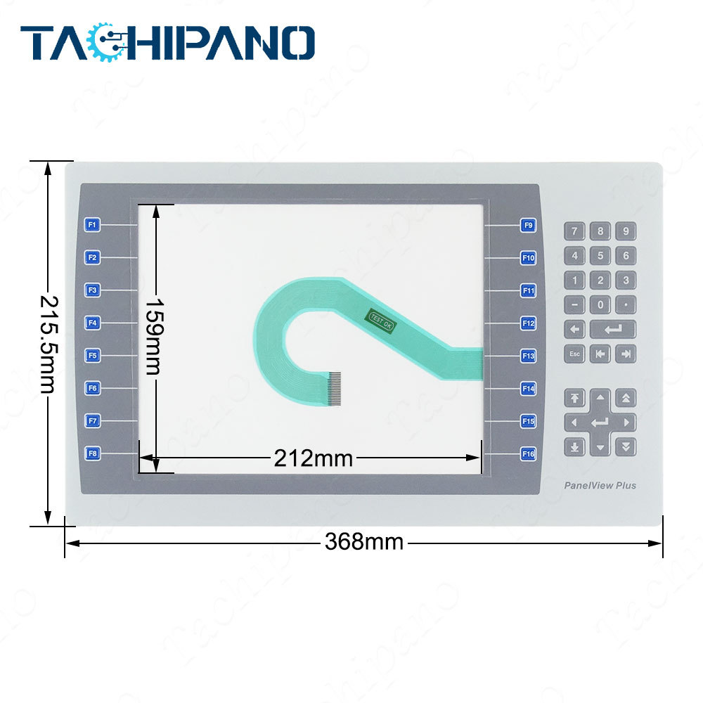 2711P-B10C22A9P-B Touch Screen, Membrane Keypad for PanelView Plus 7 – Performance Terminals 1000