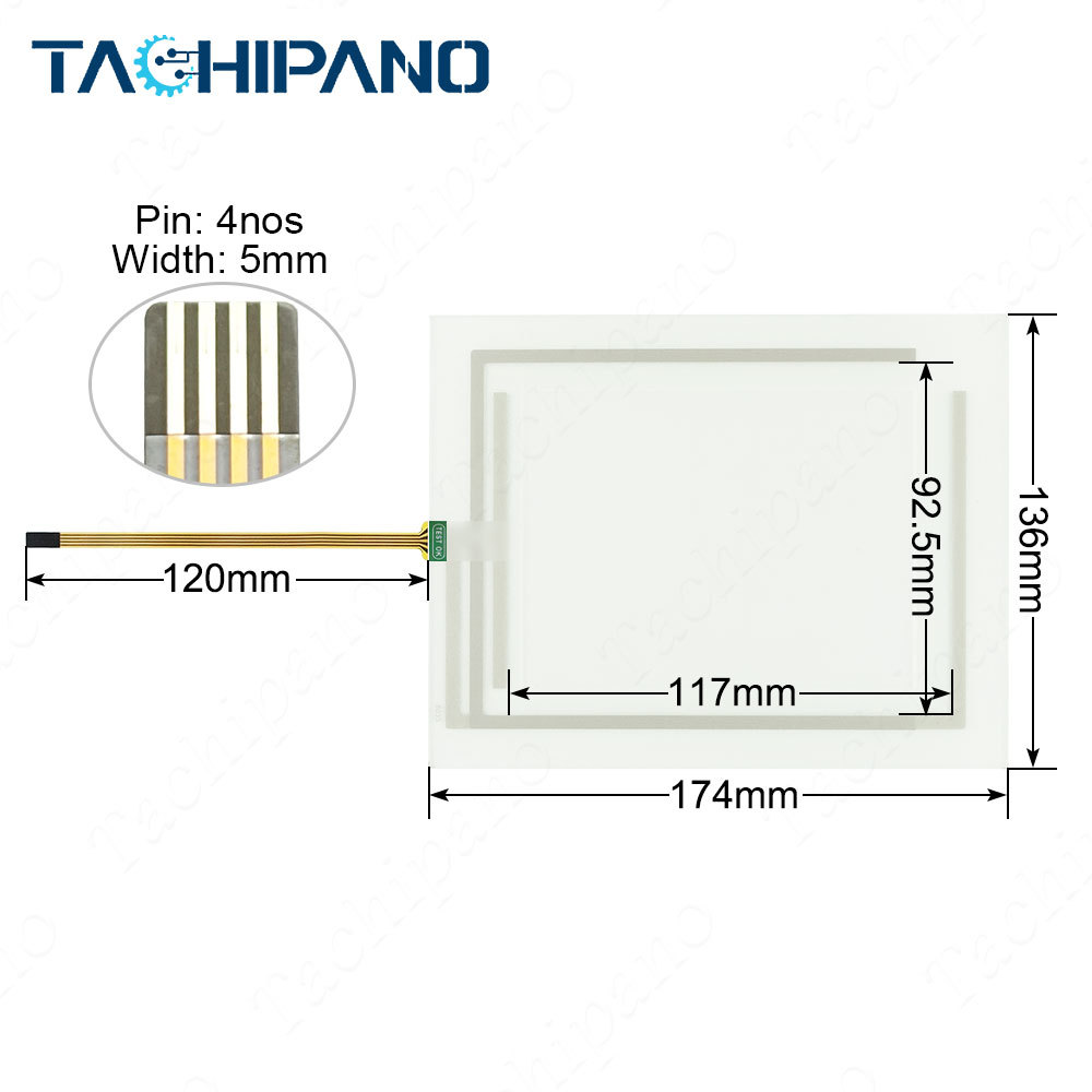 6AV6643-5MA10-0ND2 Touch Screen Panel Glass for 6AV6 643-5MA10-0ND2 MP277T mono 6"
