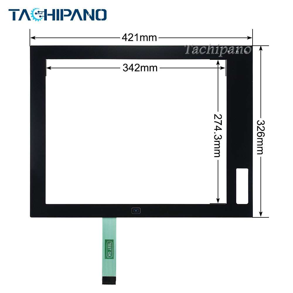 6181P-17A2SW71AC Touch panel glass, Membrane keypad for Versa View 1700P Resistive touchscreen, Keyboard, Switch