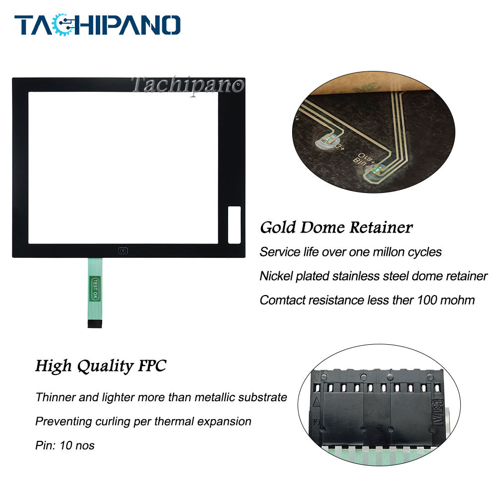 6181P-17A2SW71AC Touch panel glass, Membrane keypad for Versa View 1700P Resistive touchscreen, Keyboard, Switch