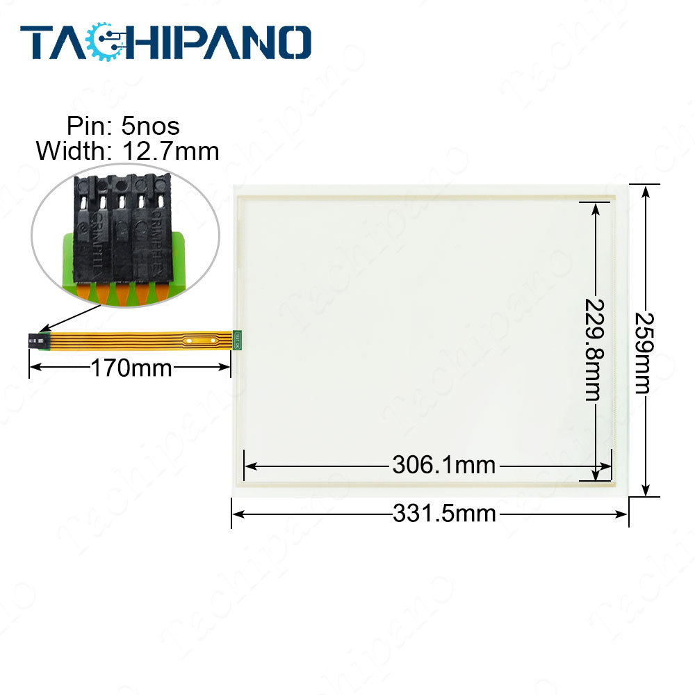 6AV7661-4AB00-0BJ0 Touch screen panel, Protective film overlay for 6AV7 661-4AB00-0BJ0 Panel PC 15"