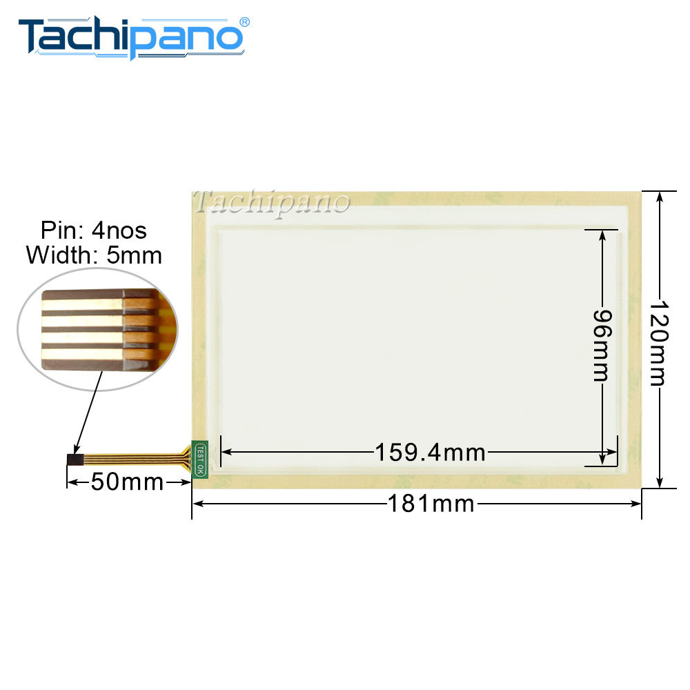 5MP7140.070K-000 Membrane Keypad + Touch Screen for B&R Mobile Panel 19051024 AT2 5MP7140.070K-000