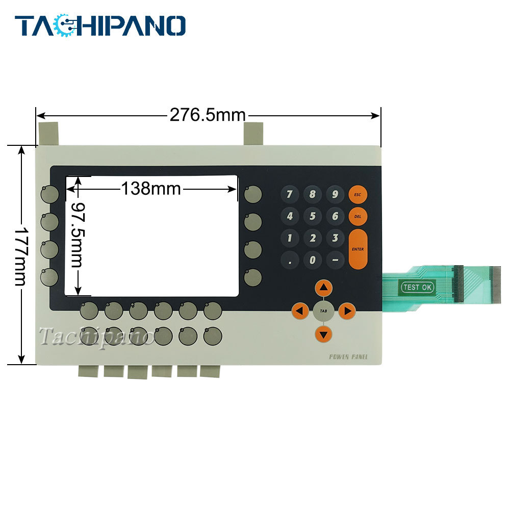 4PP452.0571-75 Rev.G0 Membrane Keypad + Touch Screen for 4PP452-0571-75 Rev.G0