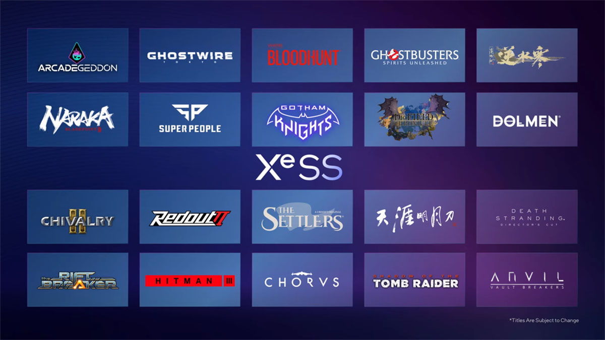 Over 20 games support Intel XeSS technology, Arc graphics card game compatibility can be expected in the future