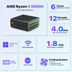 WO4 5500U Mini PC