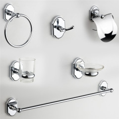 Zinc Alloy Square Matte Black Wall Mounted Bathroom Accessories Set