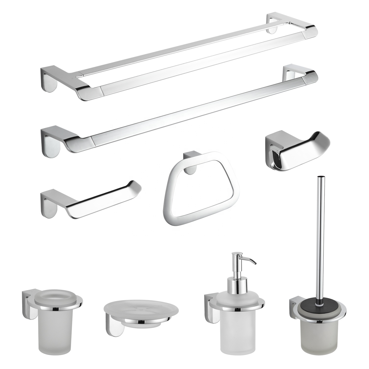 Gold Bath Fitting China Supplier Factory Wall Mounted Zinc Bathroom Accessories Set
