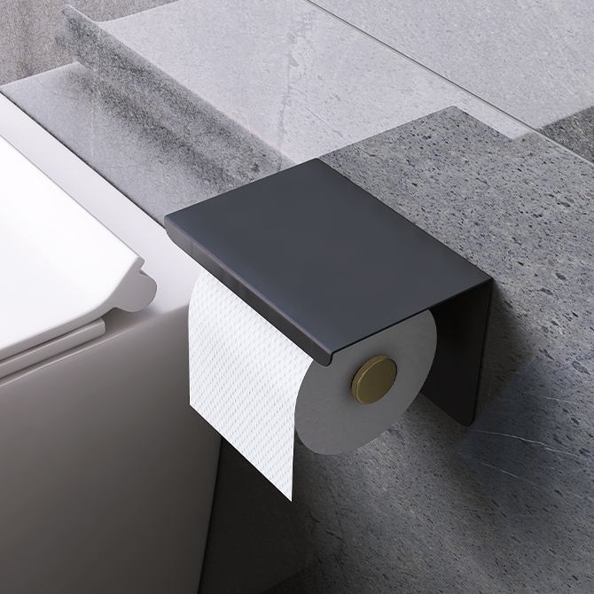 Copper Bathroom Design Brass wall mounted Black Gold Bathroom Accessories Set