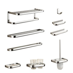 Hotel Project Luxury Brass Gold Modern Sanitary Fittings Bathroom Accessories Set