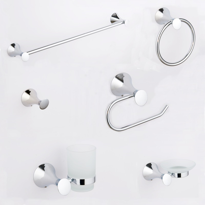 Hotel Project Luxury Brass Gold Modern Sanitary Fittings Bathroom Accessories Set