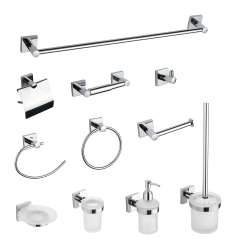 Wall Mounted Zinc Alloy Brushed Nickel Bathroom Accessory Set