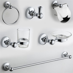 Wall Mounted Zinc Alloy Brushed Nickel Bathroom Accessory Set