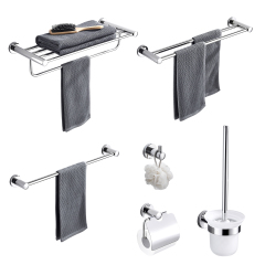 China Cheap Complete Bathroom Hardware Stainless Steel Bathroom Accessories Set