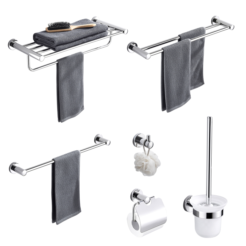 China Cheap Complete Bathroom Hardware Stainless Steel Bathroom Accessories Set