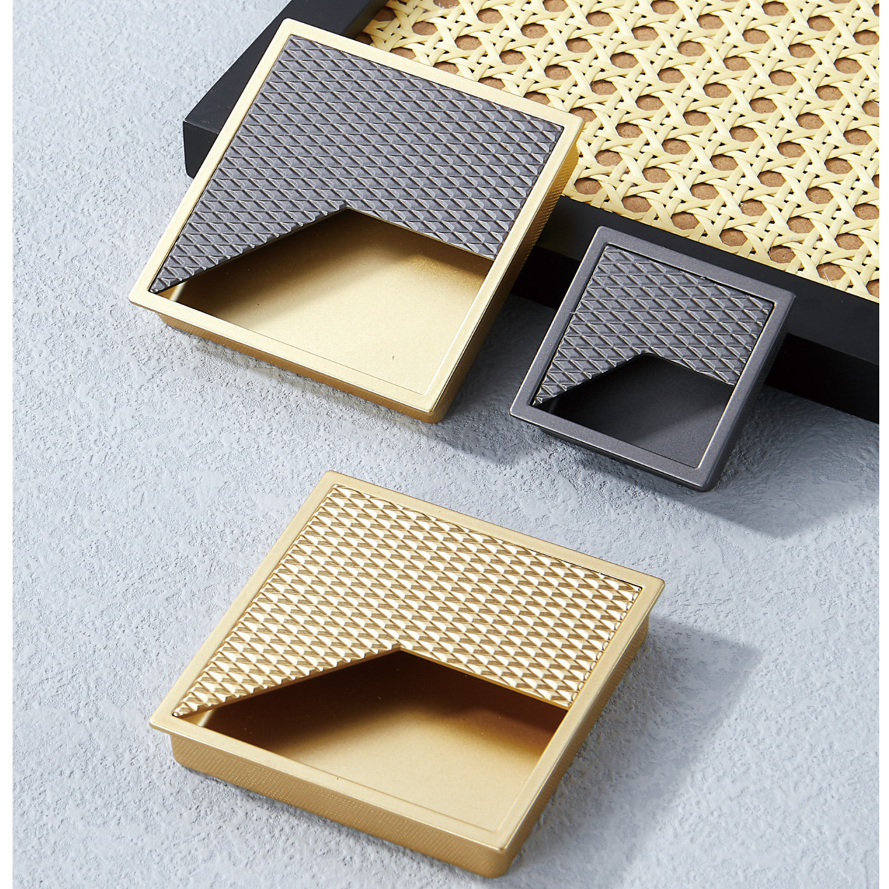 Modern Minimalist Simple European Wardrobe Black white Gold Furniture Hardware Sliding Hidden Comcealed Cabinet Handle