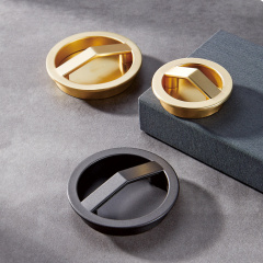 Best Quality Brushed Gold Piece Shape Elegant Furniture Handle Zinc Kitchen Drawer Pulls