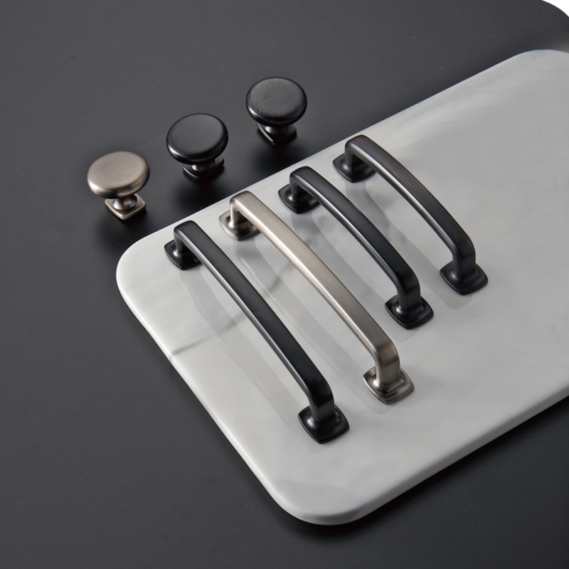 Zinc Alloy Square Gold Handles Modern Simple Kitchen Furniture Cabinet Drawer Handles