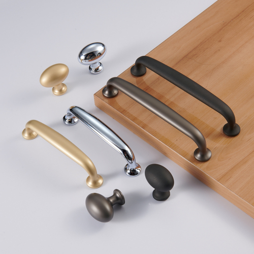 Zinc Alloy Square Gold Handles Modern Simple Kitchen Furniture Cabinet Drawer Handles