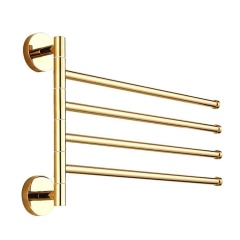 Wall Mounted Adjustable Towel Bar Bathroom Accessories Zinc Alloy Swivel Towel Bar