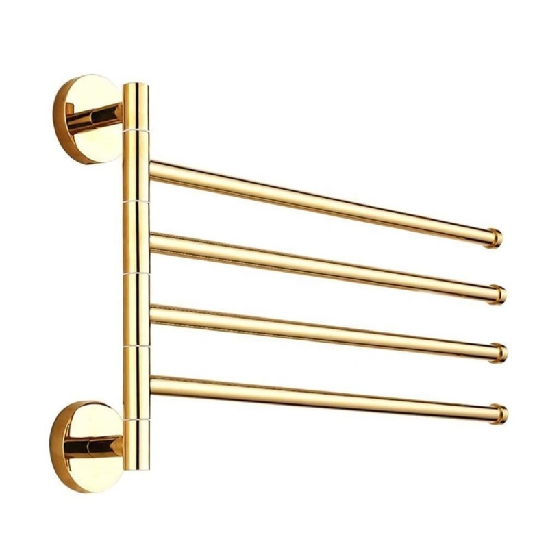 Wall Mounted Adjustable Towel Bar Bathroom Accessories Zinc Alloy Swivel Towel Bar