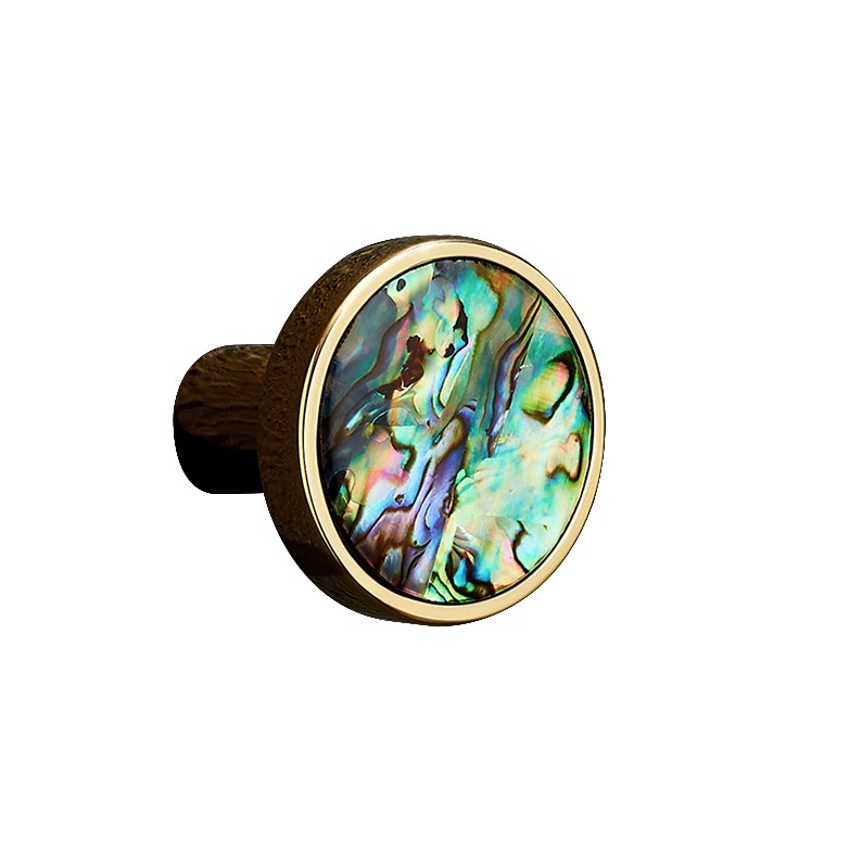 Modern Colorful Stone Brass Hooks Wall Mounted Bathroom Towel Coat Hook Robe Hook