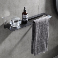 Hot Selling Modern Style Brass Chrome Wall Bathroom Towel Shelf Bathroom Towel Rack