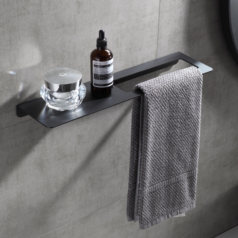 Hot Selling Modern Style Brass Chrome Wall Bathroom Towel Shelf Bathroom Towel Rack