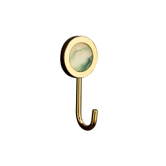 Modern Colorful Stone Brass Hooks Wall Mounted Bathroom Towel Coat Hook Robe Hook